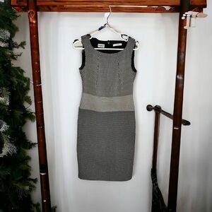 Max Mara Womens Gray Black Sheath Dress Size 40 /Small Mini Dress‎ sleeveless